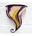 Aplique de Abajur de Couro Pintado com Hena - Decoração Andaluza - Artesanato Marroquino - Modelo Aadein Mix