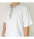 Camisa Blanca Camiseta Marroqui Decorada Bordados Estilo Árabe Modelo Kamis