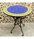 MESA DE MOSAICO DE TERRAÇO DE JARDIM - REDONDA - ZELLIGE - TELHA FEZ - MODELO AGADIR DAUR