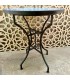 Andalusian handmade mosaic table Black Beige garden terrace Arabic summer Model Aadi Aswad