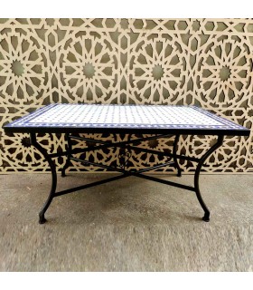 Mesa Mosaico Exterior Jardin Terraza Baja Chill out Artesanía marroquí Decoración Hogar Andalusí Modelo Aadi Zarka
