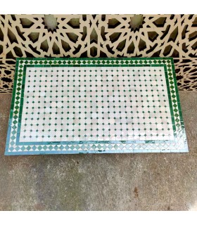 Table de jardin en mosaïque d'extérieur, terrasse basse, artisanat marocain, décoration de la maison andalouse, modèle Aadi Akhd