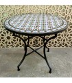 Andalusischer handgefertigter Mosaiktisch, Gartenterrasse, arabischer Sommer, Modell Dair Mulawan