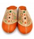 Moroccan Slipper Woman - Color Orange - Moroccan Craftsmanship Authentic Leather - Azrar Model