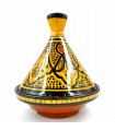 Tajin Marroquí de Cerámica Pintada - Artesanía Asfi Modelo Tetuan Kabir: ¡Auténtico y Exquisito!