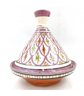 Tajin Marroquí de Cerámica Pintada - Artesanía Asfi Modelo Tetuan Kabir: ¡Auténtico y Exquisito!