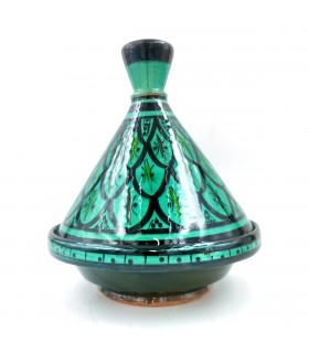 Tajin Marroquí de Cerámica Pintada - Artesanía Asfi Modelo Tetuan Kabir: ¡Auténtico y Exquisito!