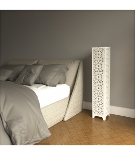 Lampara de Pie de Suelo Madera Iluminación Andalusí Modelo Minara Alhambra