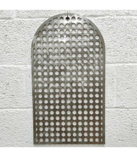 Ventana Árabe - Celosía Metal Árabe Modelo Naafila Abiad - 60 x 34 cm - Metal de 3 mm