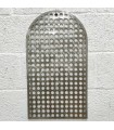 Fenêtre Arabe - Treillis Métallique Arabe Modèle Naafila Abiad - 60 x 34 cm - Métal 3 mm