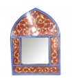 Miroir Andalou Décoratif - Style Vintage Fait Main - Modèle Hak nº20 - 36 x 27 cm - Dos en Liège Naturel