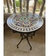 ANDALUSISCHER MOSAIK-GARTENTISCH - 80 CM - FEZ-FLIESEN - GRANAITA MODEL