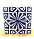 Andalusische Zellige BLAU Nazari-Fliese 15x15 cm - Handgefertigt - Modell 94