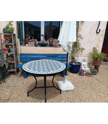 Andalusian handmade mosaic table for garden and terrace: A touch of Arab charm for the summer Tarudan 2 Model