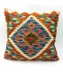 Housse de coussin traditionnelle afghane Kilim : faite à la main et teinte naturellement