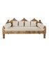Canapé en Manguier avec Matelas et Coussins en Polyester - Modèle Marahá Style Oriental Indien 190x77x90 cm
