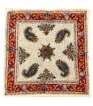 Handgefertigter Baumwollteppich 50 x 50 cm – handgefertigt mit Pflanzenfarben