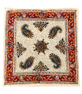 Tapis fait main en coton 40x40 cm - Fait main avec des teintures végétales
