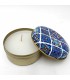 Scented candles with elegant Arabic designs