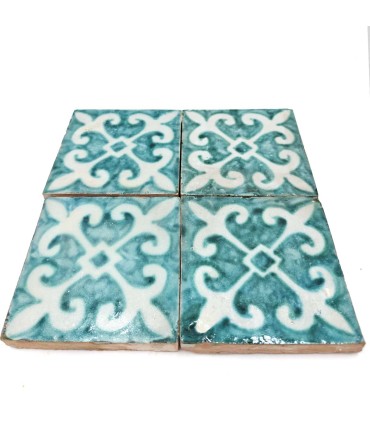 Andalusian Tile - Zellige Nazari Mosaic - 10 x 10cm - Handmade - Model 07