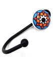 Wrought Iron and Ceramic Coat Rack - Arabic Design - Africa Model