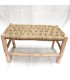 Banc fabriqué à la main en bois de citron et d'esparto - Style rustique marocain