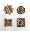 Aimant de réfrigérateur fait à la main - Conception géométrique andalouse inspirée de l’Alhambra