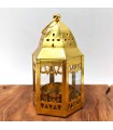 Farolillo Árabe - Dorado - Vela - colores- 12 cm x 7 cm - Modelo 013