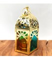 Farolillo Árabe Calado - Dorado - Vela - 12 cm x 7 cm - Modelo 600