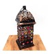 Farolillo Árabe Calado - Cobre Manchado - Vela - 23 cm x 9,5 cm - Modelo 013