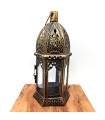 Candil Árabe Calado - Dorado Envejecido - 28 cm x 13 cm - Modelo 037