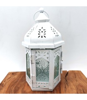 Farolillo Árabe Calado - Blanco - 20 cm x 9,5 cm - Modelo 957