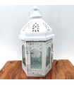 Candil Árabe Calado - Blanco - 20 cm x 9,5 cm - Modelo 957