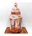 Farol Árabe Calado - Cobre - 30 cm x 15 cm - Modelo 011
