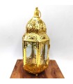 Farol Árabe Calado - Dorado - 17 cm x 9 cm - Modelo 009