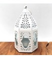 Farolillo Árabe Calado - Blanco - 13 cm x 7 cm - Modelo 015
