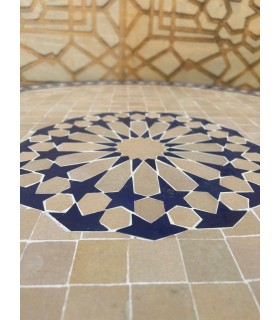 Mesa Mosaico 100 cm - Granado Estrella Alhambra - Modelo Generalife Abiad