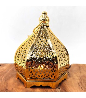 Farolillo Árabe Calado - Dorado - Modelo Kubba
