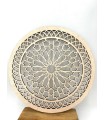 Cuadro Decorativo Celosía Árabe Madera - Decoración Oriental - Corte Láser - Modelo Dawar
