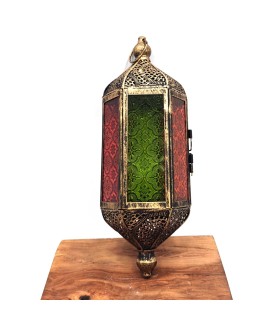 Farolillo Árabe Calado - Dorado Envejecido-36 cm x 14 cm - Modelo Musbah