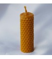 Fabriqués à la main de cire d'abeille vierge voile rond - 8,5 x 3 cm