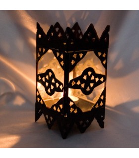Crystal Tower Candle with Feather - Side Door