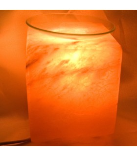 Cube Salt Lamp Polished - Nature - Himalaya -Burn