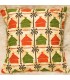 Ethnic African Cushion Fabric 100% Cotton - Design Yellow Houses