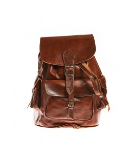 Mochila Cuero - Etnica Africana - Varios Bolsillos - 3 Tamaños