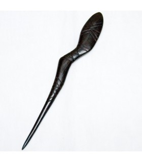 Forcella capelli Africa - legno ebano - artigiano - registrati