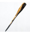 Haar Gabel Medium - Ebony - Afrika - gravierte Holz