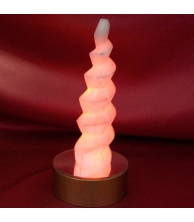 Espiral Selenita - Mineral Natural - Base Color Opcional