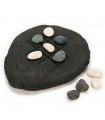 Rustic Tic Tac Toe - Natural Stones - 18 x 14 cm