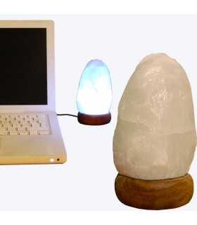 USB mini lampada bianco naturale himalayano sale - vari colori